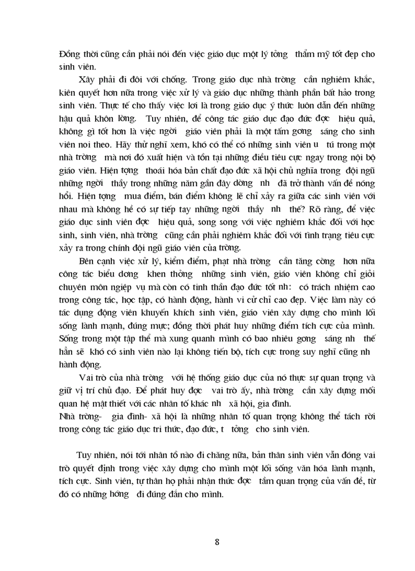 image for page Lối sống của sinh viên việt Nam ngày nay. Thực trạng và kiến nghị.