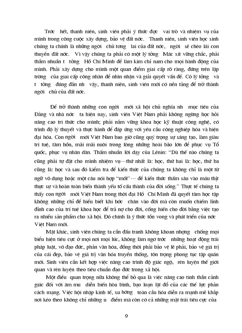 image for page Lối sống của sinh viên việt Nam ngày nay. Thực trạng và kiến nghị.