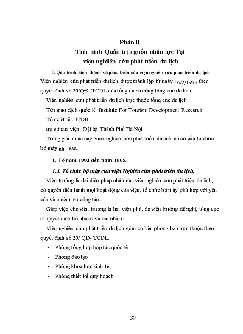 image for page Hoàn thiện công tác quản trị nguồn nhân lực tại Viện Nghiên cứu Phát triển Du lịch