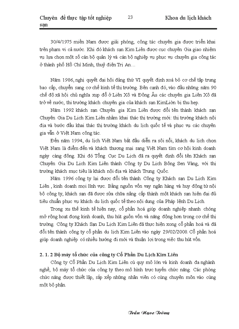 image for page Nâng cao chất lượng dịch vụ ăn uống tại nhà hàng Hoa Sen I thuộc công ty Cổ phần Du lịch Kim Liên.