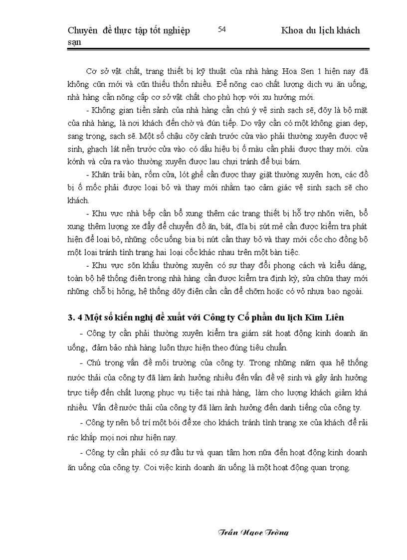 image for page Nâng cao chất lượng dịch vụ ăn uống tại nhà hàng Hoa Sen I thuộc công ty Cổ phần Du lịch Kim Liên.