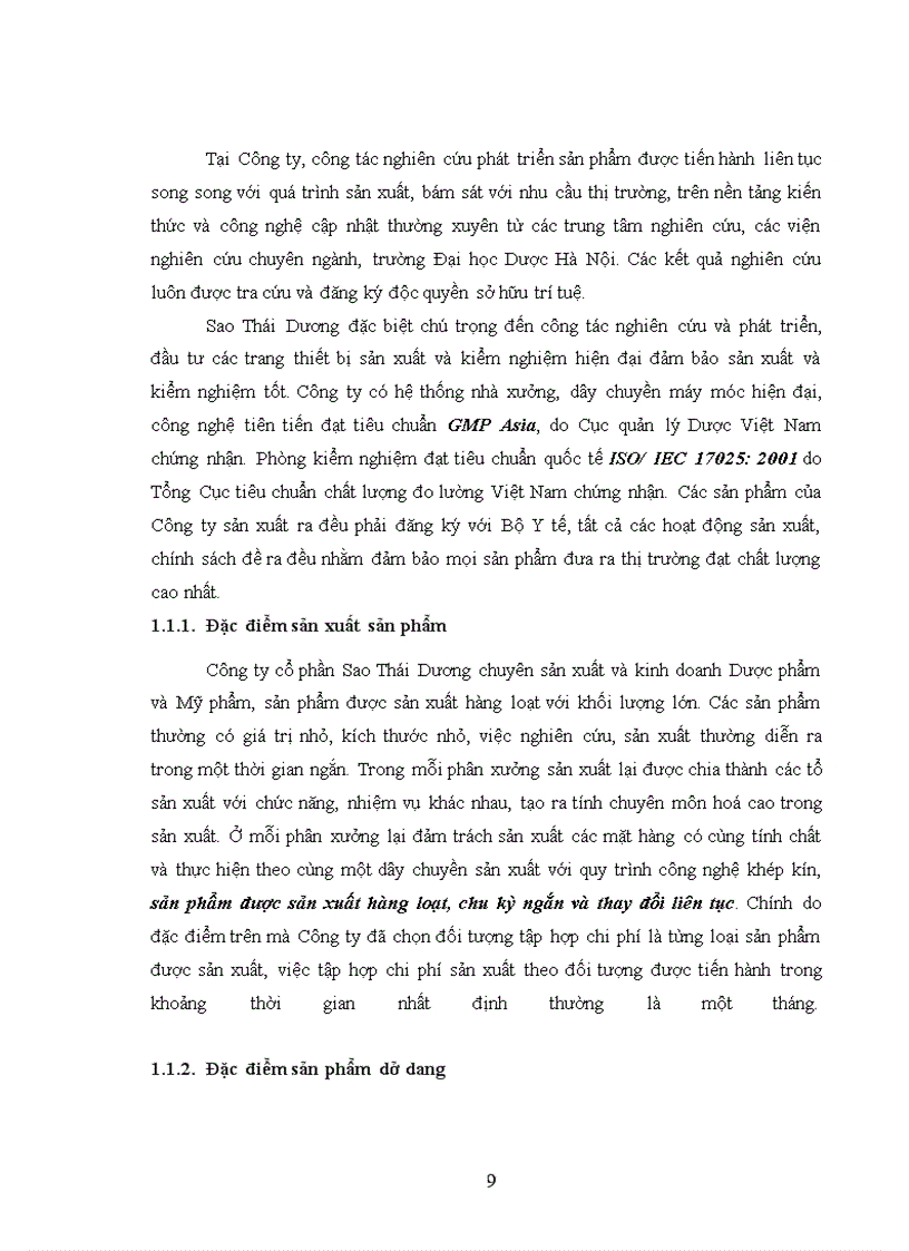 image for page Hoàn thiện kế toán chi phí sản xuất và tính giá thành sản phẩm tại Công ty cổ phần Sao Thái Dương