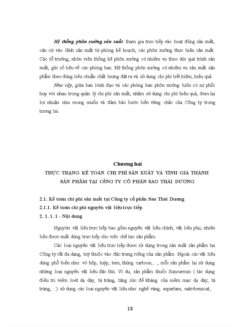 image for page Hoàn thiện kế toán chi phí sản xuất và tính giá thành sản phẩm tại Công ty cổ phần Sao Thái Dương