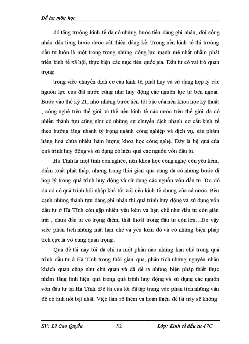image for page Thực trạng và giải pháp nhằm nâng cao hiệu quả đầu tư phát triển trên địa bàn Tỉnh Hà Tĩnh