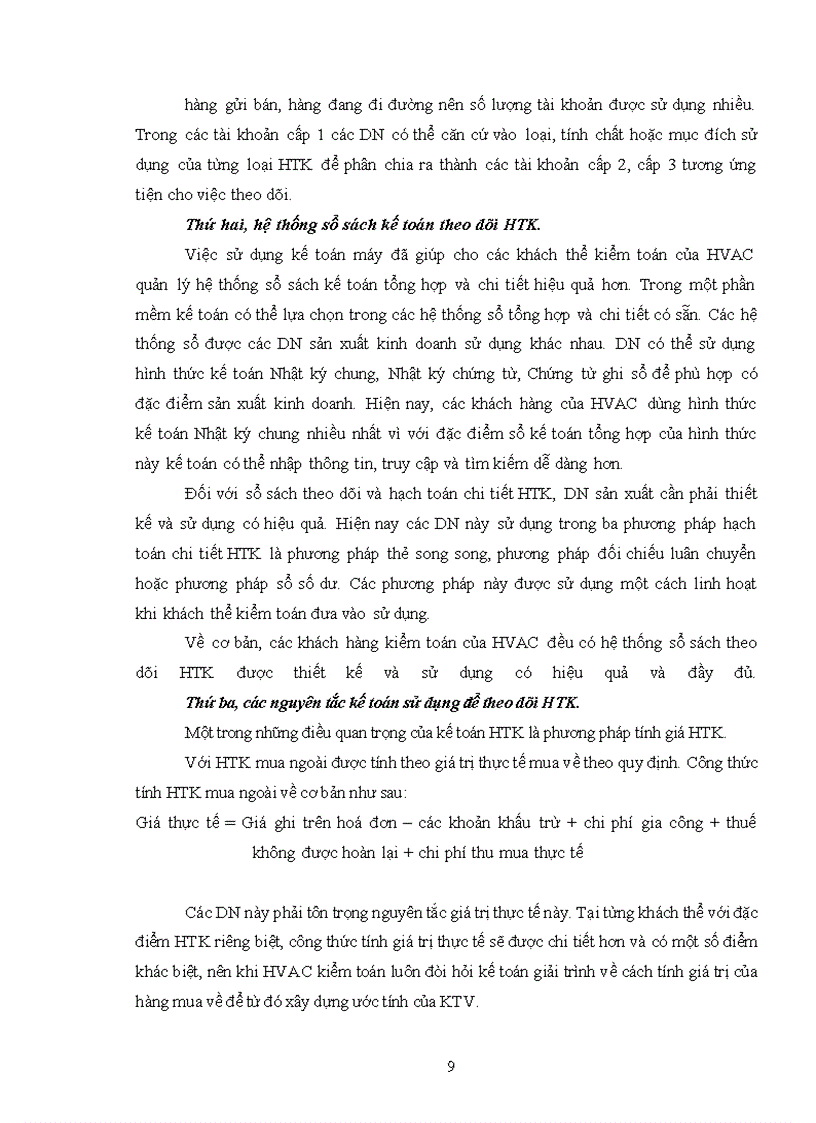 image for page Hoàn thiện kiểm toán khoản mục hàng tồn kho trong kiểm toán báo cáo tài chính do Công ty TNHH Kiểm toán Hùng Vương