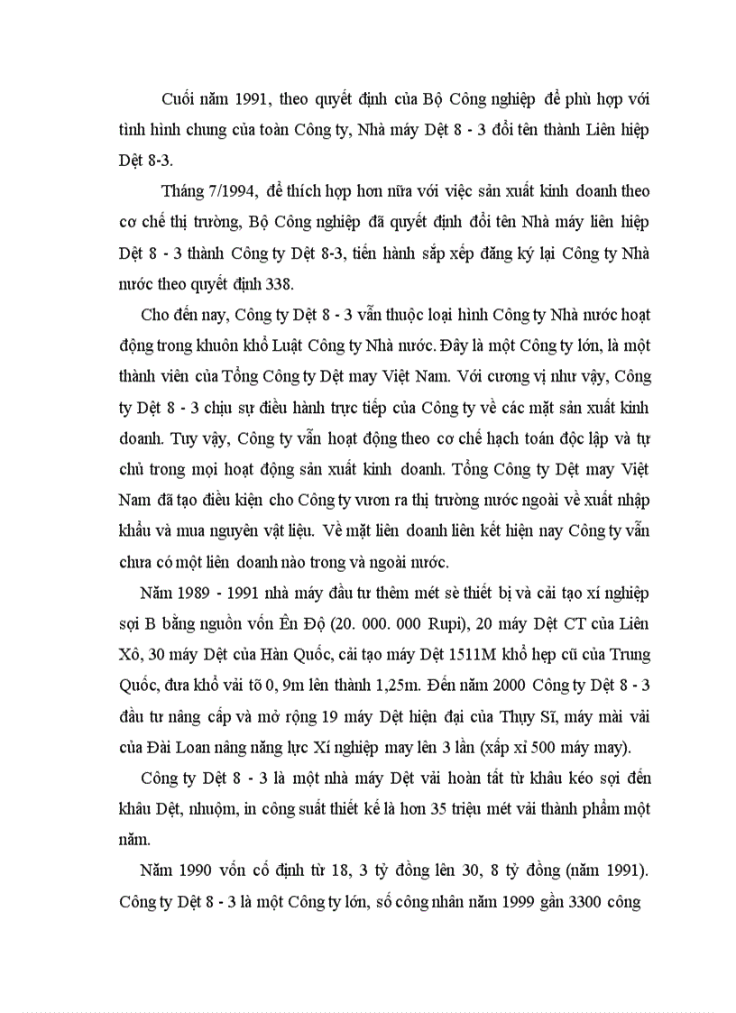 image for page Báo cáo thực tập tại công ty dệt 8/3