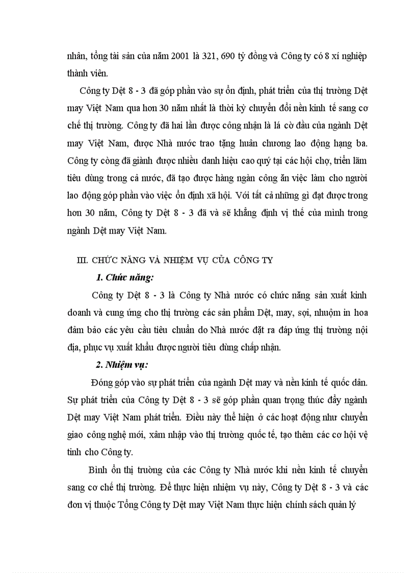 image for page Báo cáo thực tập tại công ty dệt 8/3