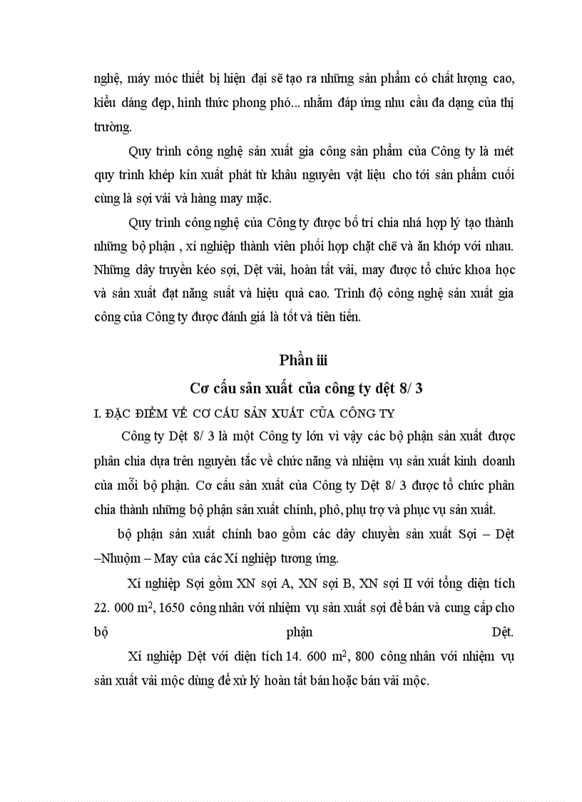 image for page Báo cáo thực tập tại công ty dệt 8/3