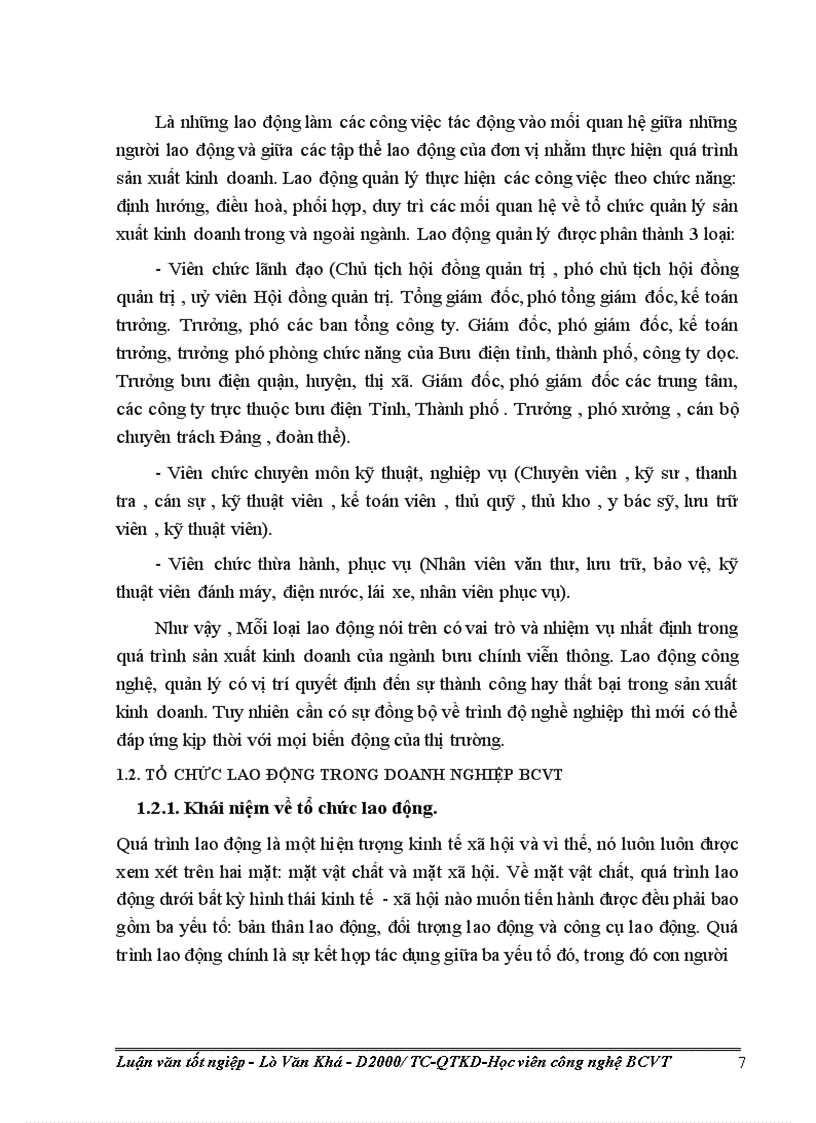 image for page Các biện pháp hoàn thiện công tác tổ chức lao động tại Bưu điện huyện Tuần Giáo