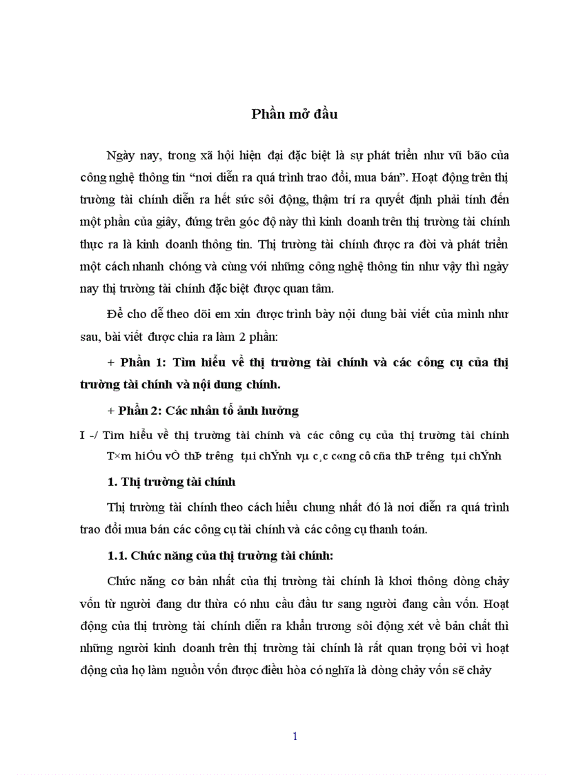 image for page Tìm hiểu về thị trường tài chính và các công cụ của thị trường tài chính và nội dung chính