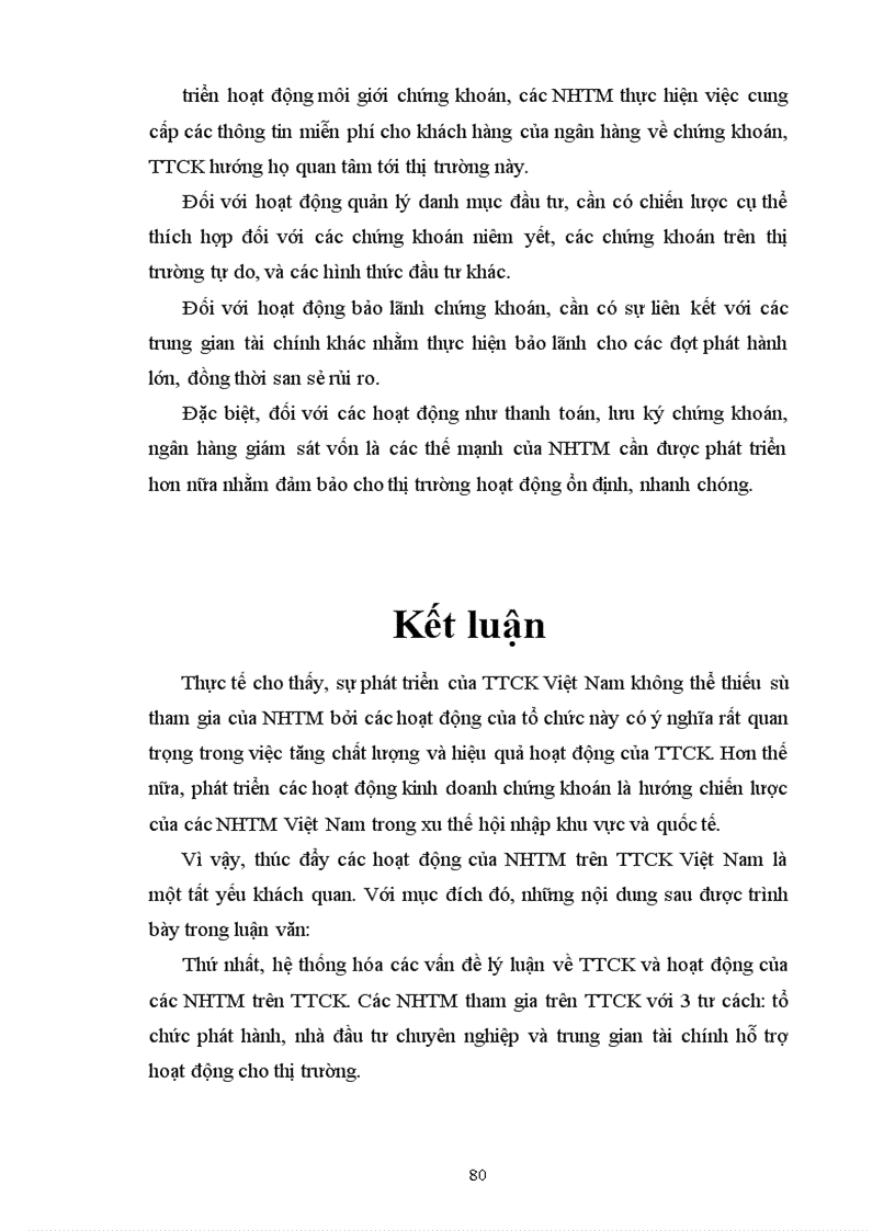 image for page Giải pháp thúc đẩy các hoạt động của Ngân hàng thương mại trên thị trường chứng khoán Việt Nam