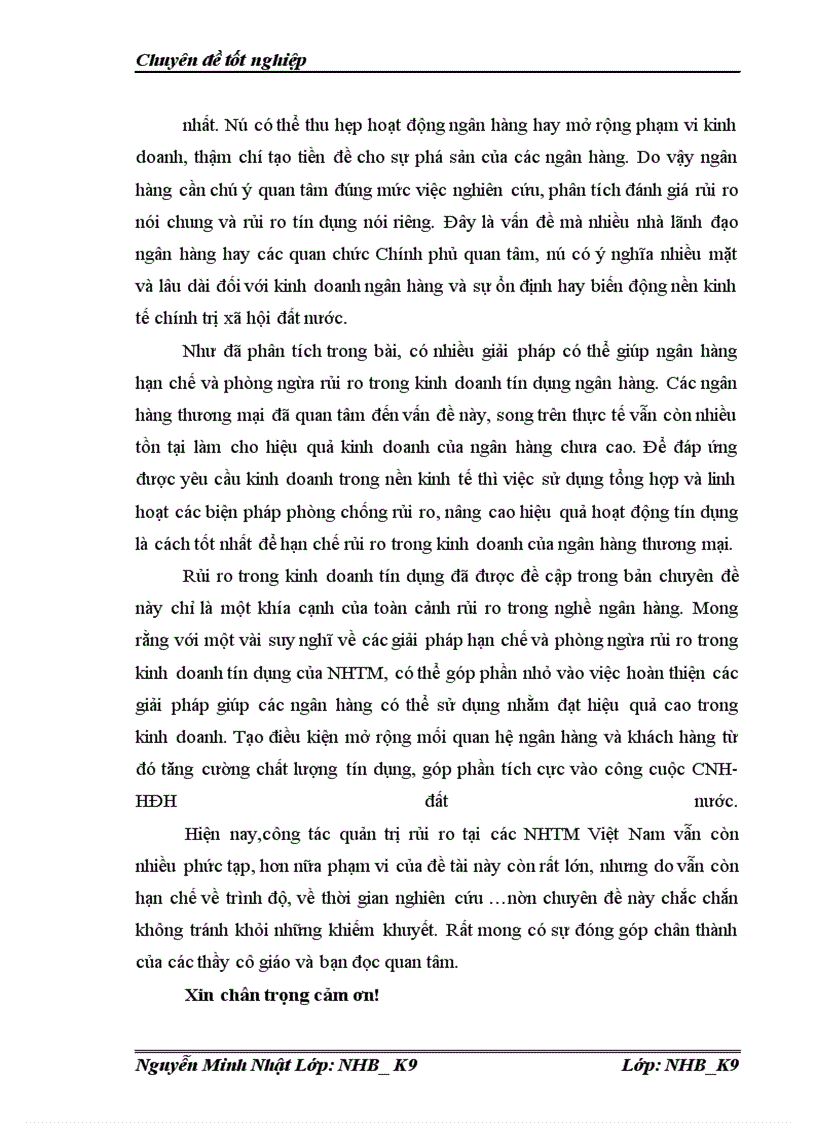 image for page Một số biện pháp nhằm hạn chế rủi ro tín dụng tại chi nhánh Ngân hàng Công thương Đống Đa