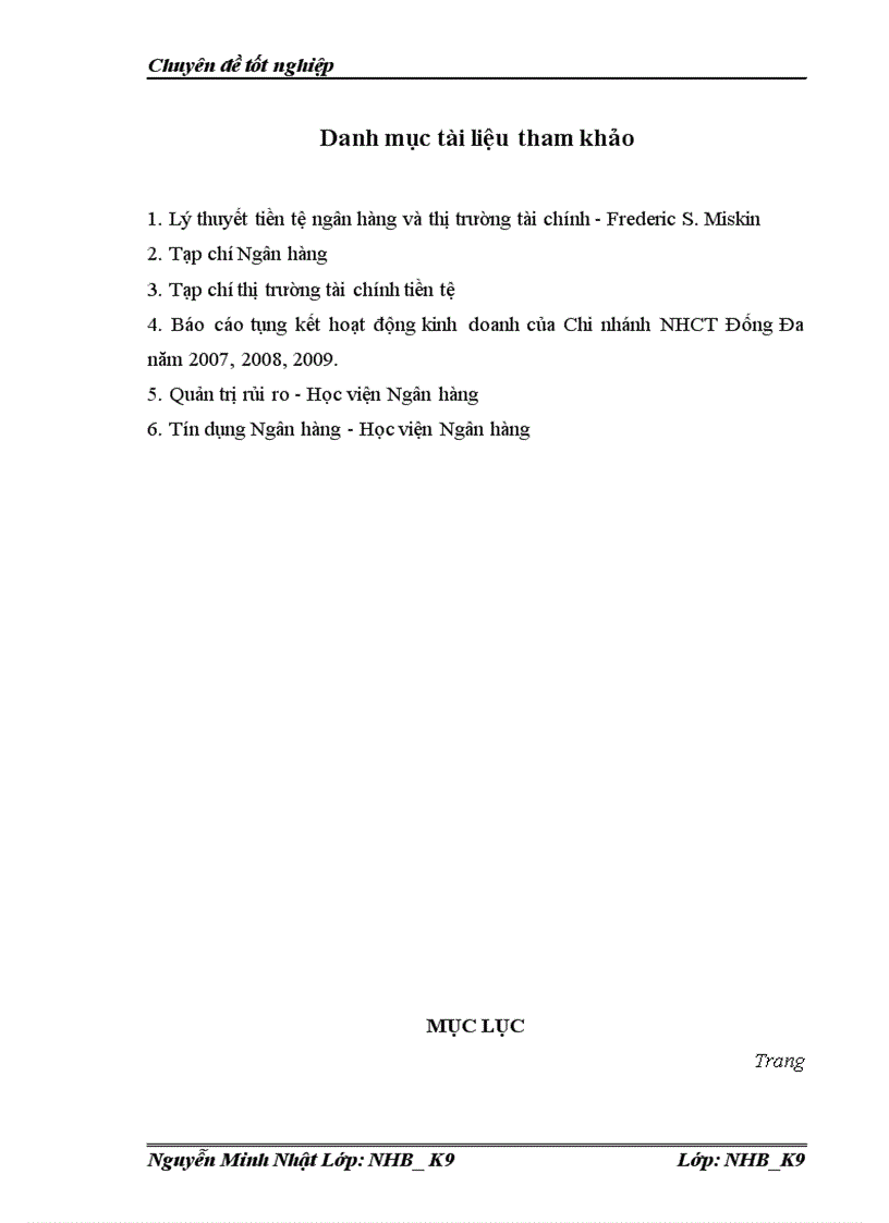 image for page Một số biện pháp nhằm hạn chế rủi ro tín dụng tại chi nhánh Ngân hàng Công thương Đống Đa