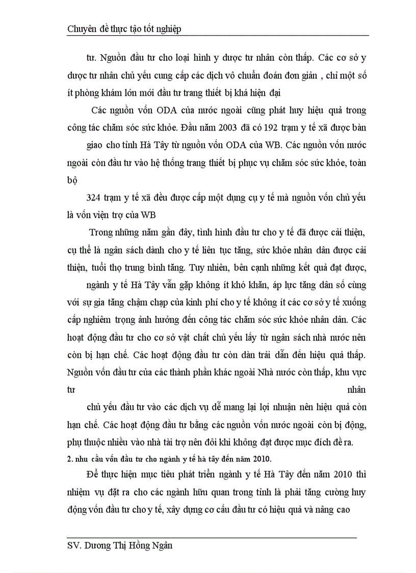 image for page Giải pháp huy động vốn đầu tư cho ngành y tế tỉnh Hà Tõy từ nay đến năm 2010