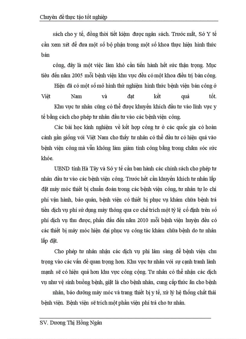image for page Giải pháp huy động vốn đầu tư cho ngành y tế tỉnh Hà Tõy từ nay đến năm 2010
