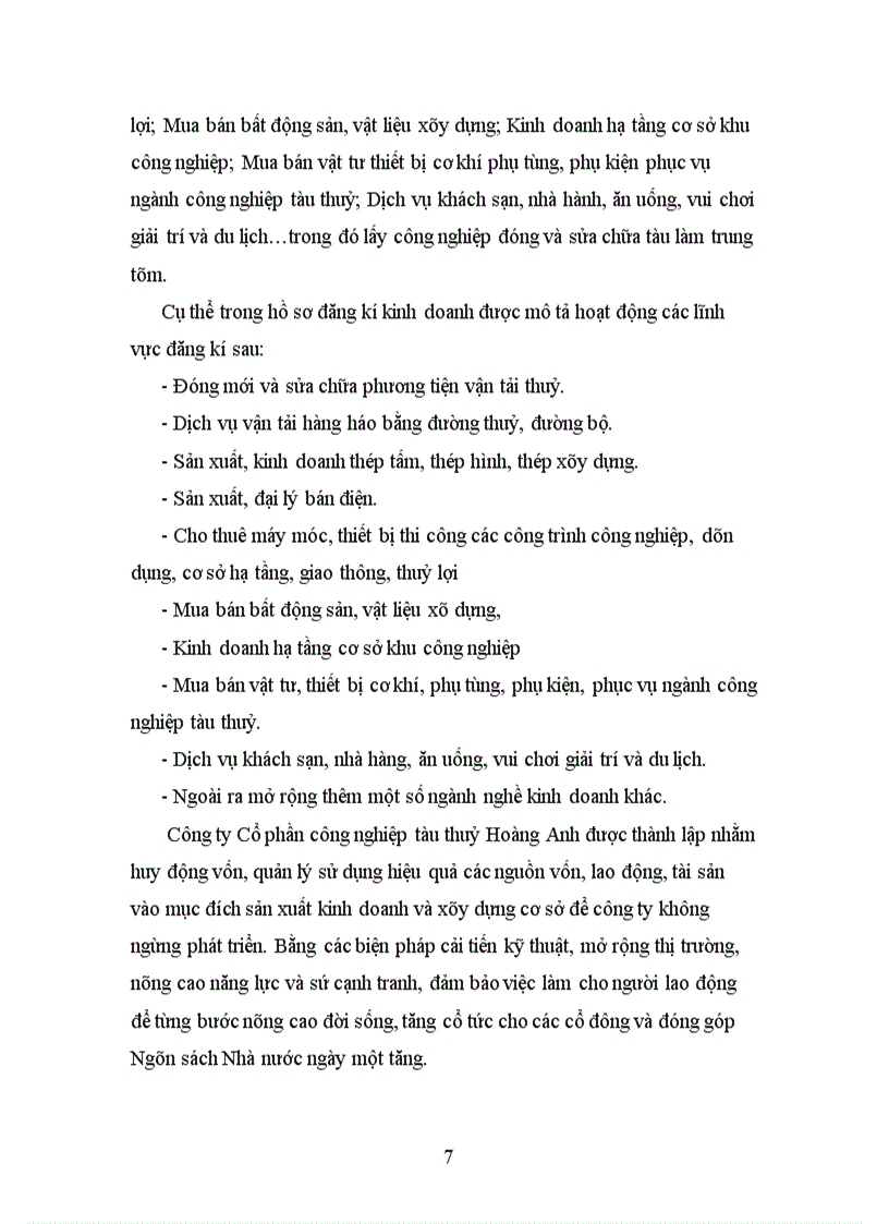 image for page Báo cáo thực tập tại Công ty CP công nghiệp tàu thuỷ Hoàng Anh