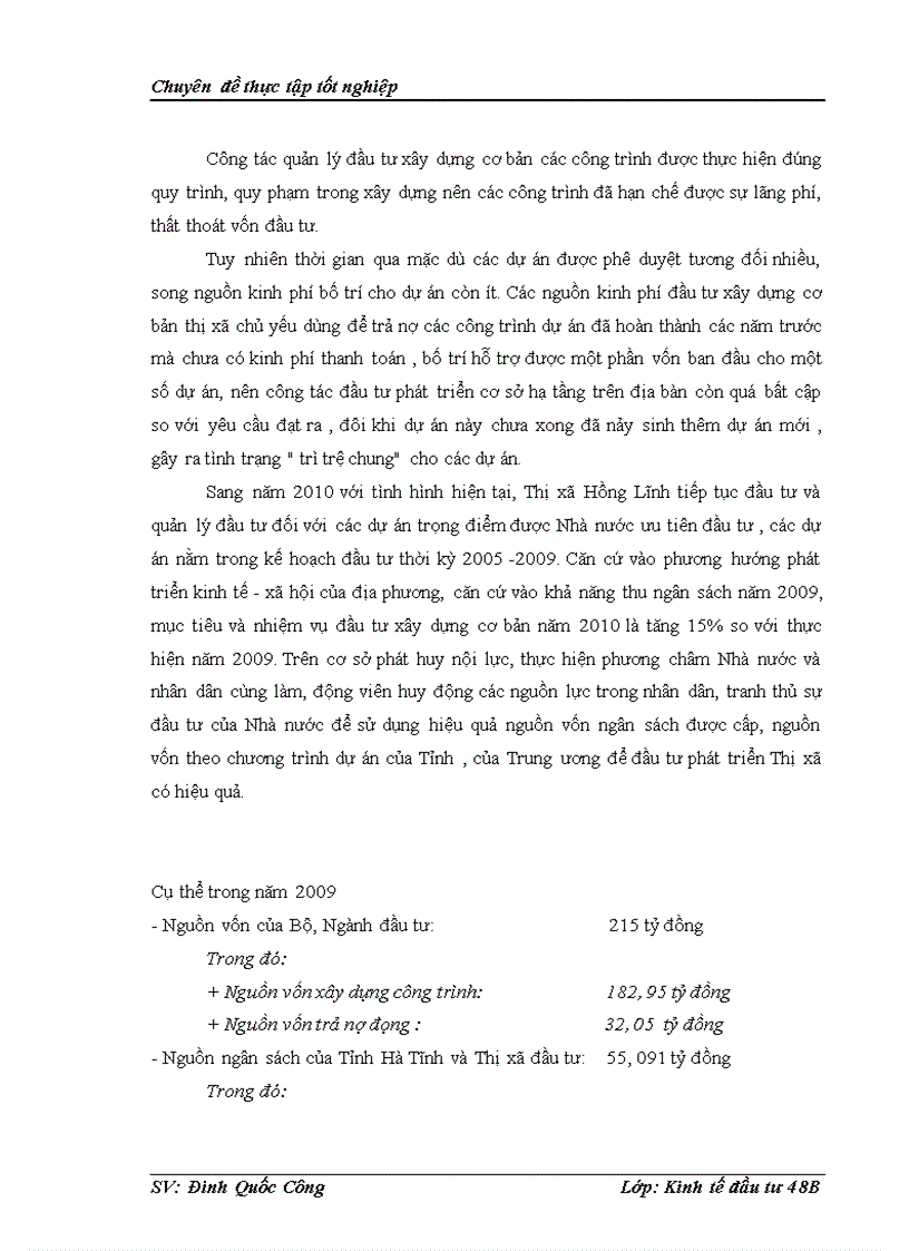 image for page Tình hình đầu tư phát triển từ nguồn vốn ngân sách nhà nước trên địa bàn Thị xã Hồng Lĩnh thời kì 2005-2015. Thực trạng và giải pháp