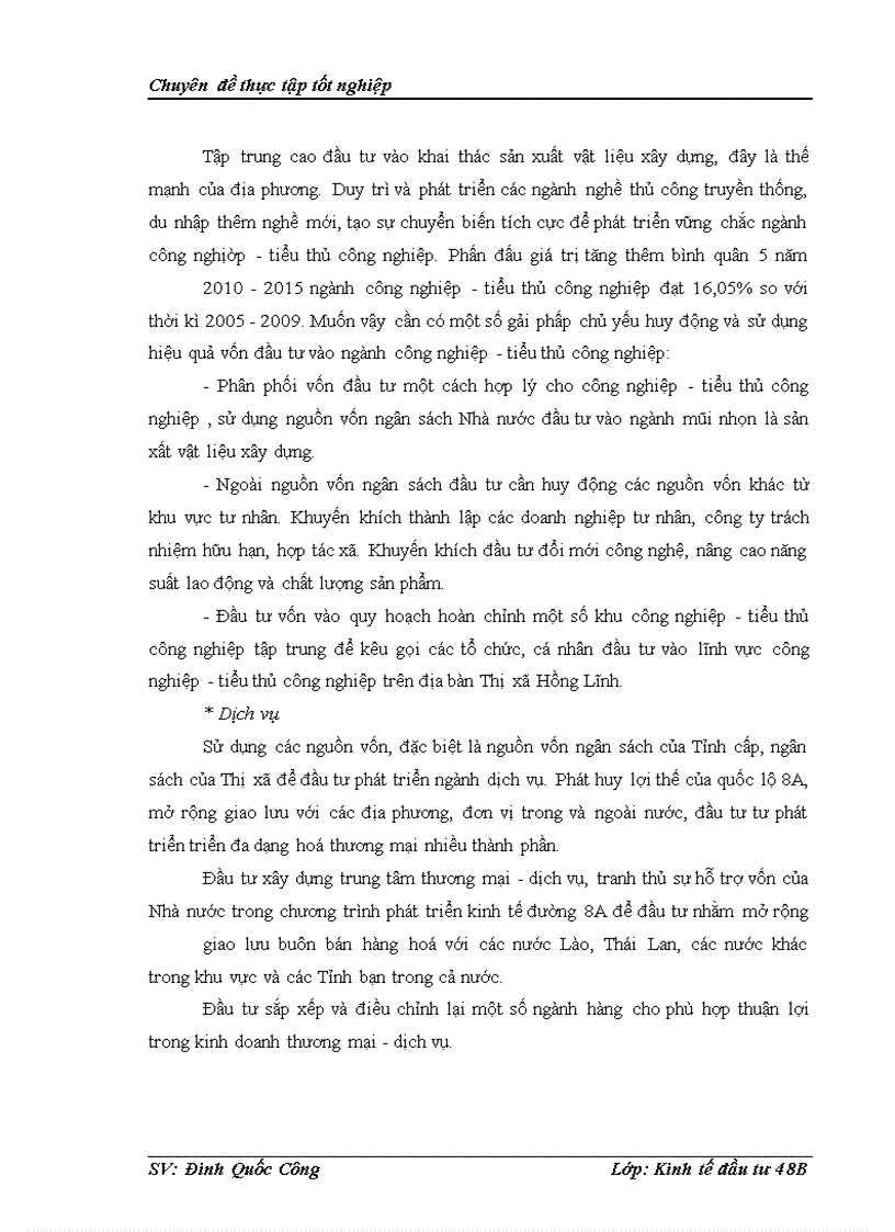 image for page Tình hình đầu tư phát triển từ nguồn vốn ngân sách nhà nước trên địa bàn Thị xã Hồng Lĩnh thời kì 2005-2015. Thực trạng và giải pháp