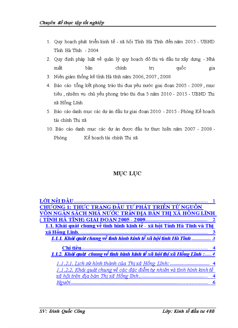 image for page Tình hình đầu tư phát triển từ nguồn vốn ngân sách nhà nước trên địa bàn Thị xã Hồng Lĩnh thời kì 2005-2015. Thực trạng và giải pháp