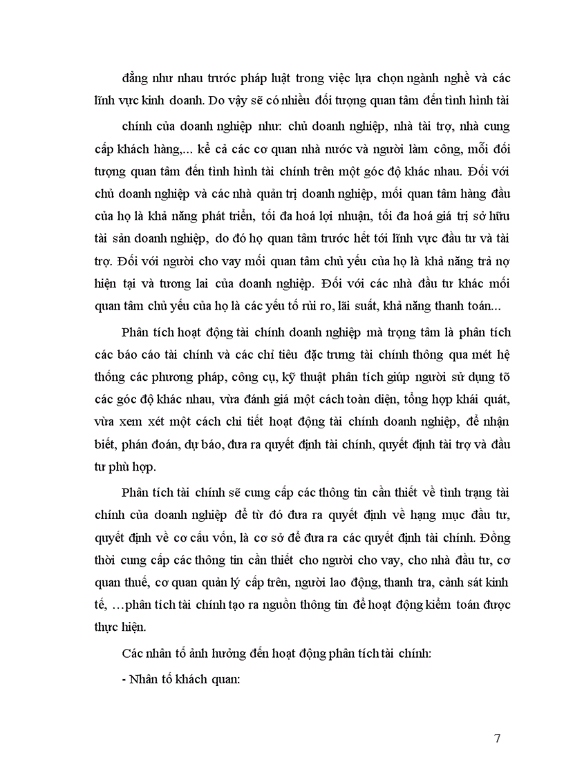 image for page Ứng dụng phương pháp tỷ số và so sánh vào phân tích tài chính tại công ty may Đức Giang