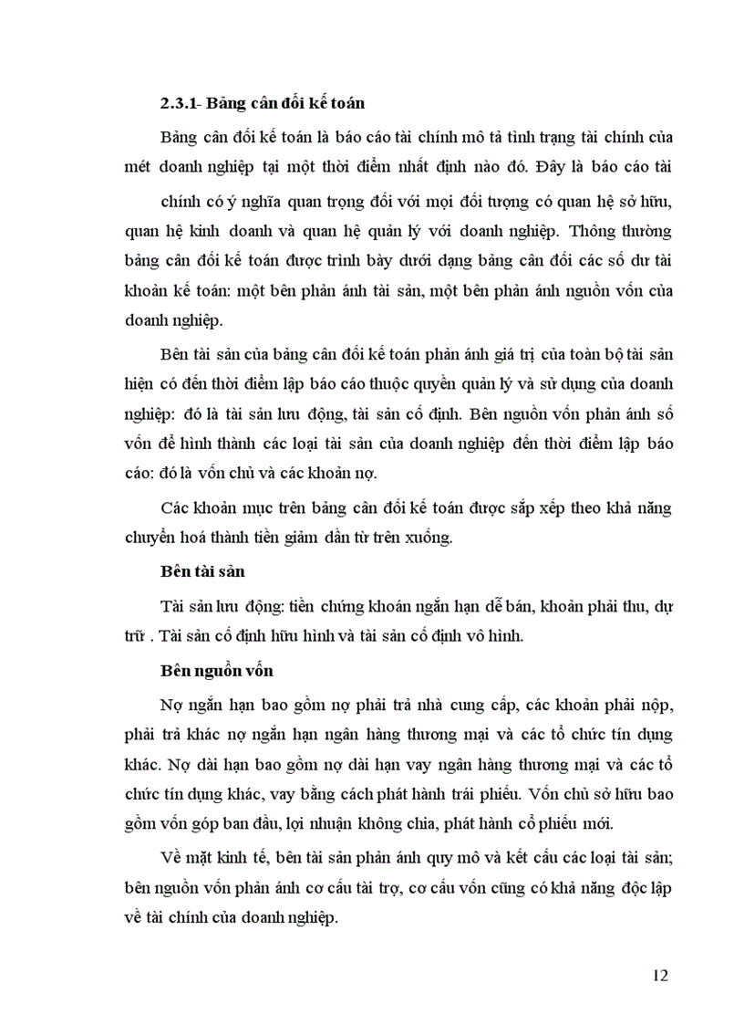 image for page Ứng dụng phương pháp tỷ số và so sánh vào phân tích tài chính tại công ty may Đức Giang