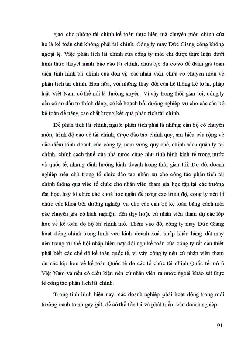 image for page Ứng dụng phương pháp tỷ số và so sánh vào phân tích tài chính tại công ty may Đức Giang