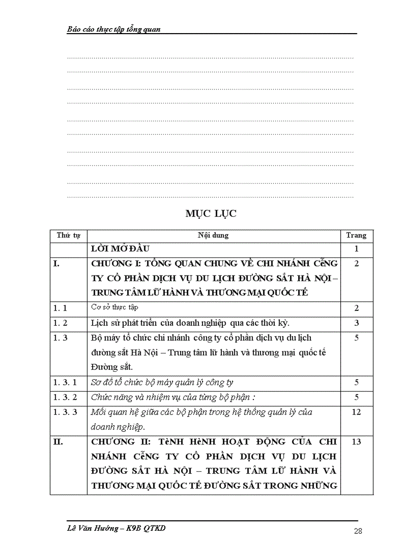 image for page Đẩy mạnh hoạt động marketing dịch vụ trong chiến lược duy trì và mở rộng thị trường dịch vụ du lịch ở Chi nhánh công ty CP dịch vụ du lịch Đường sắt Hà Nội – Trung tâm lữ hành và thương mại quốc tế Đường sắt tổng quan