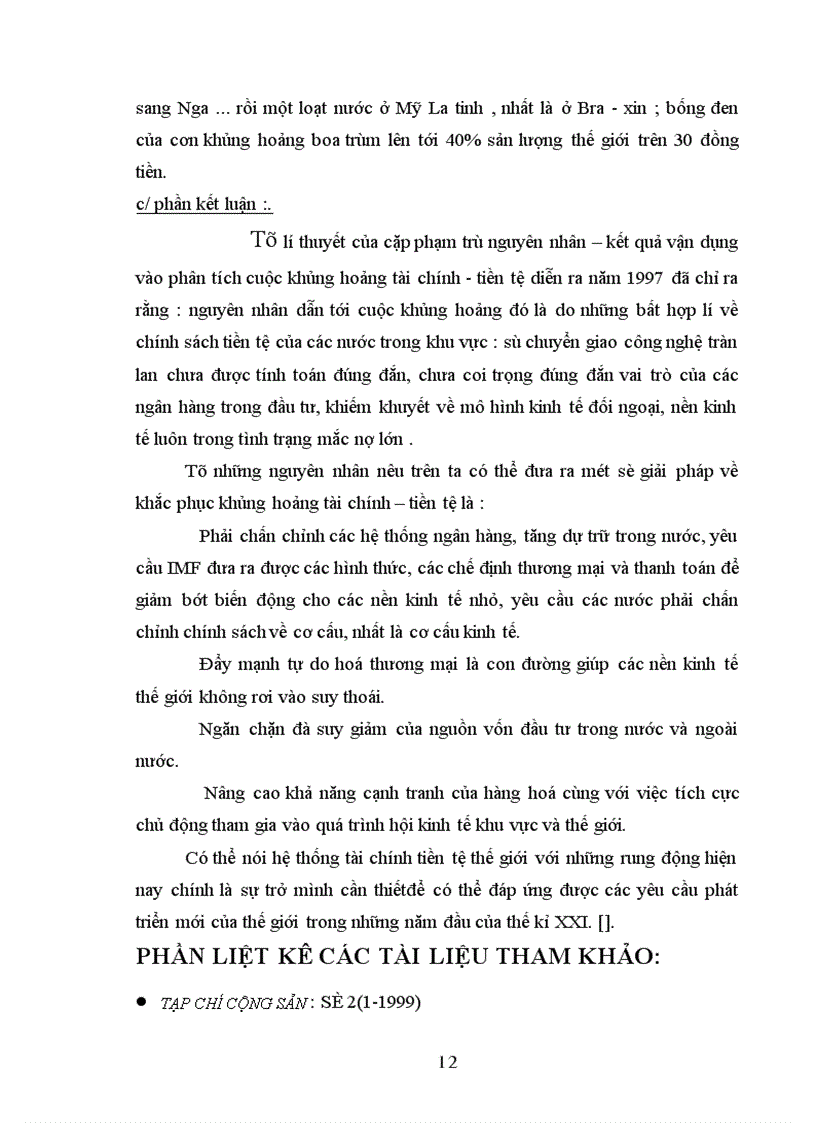 image for page Tiểu luận triết học: vận dụng cặp phạm trù nguyên nhân- hệ quả phân tích cuộc khủng hoảng kinh tế châu á 1997.