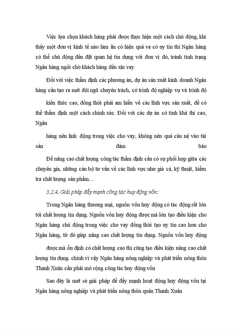 image for page Giải pháp nâng cao chất lượng tín dụng tại Ngân hàng nông nghiệp và phát triển nông thôn quận Thanh Xuân