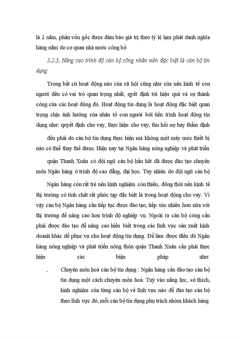 image for page Giải pháp nâng cao chất lượng tín dụng tại Ngân hàng nông nghiệp và phát triển nông thôn quận Thanh Xuân