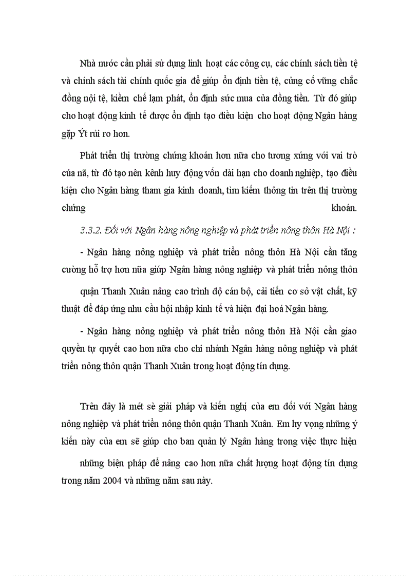 image for page Giải pháp nâng cao chất lượng tín dụng tại Ngân hàng nông nghiệp và phát triển nông thôn quận Thanh Xuân