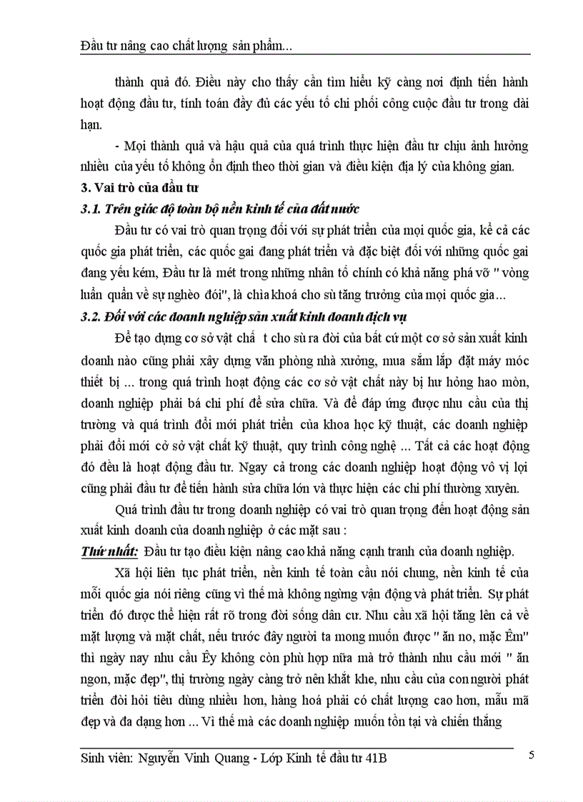 image for page Thực trạng đầu tư nâng cao chất lượng sản phẩm của Công Ty nhựa