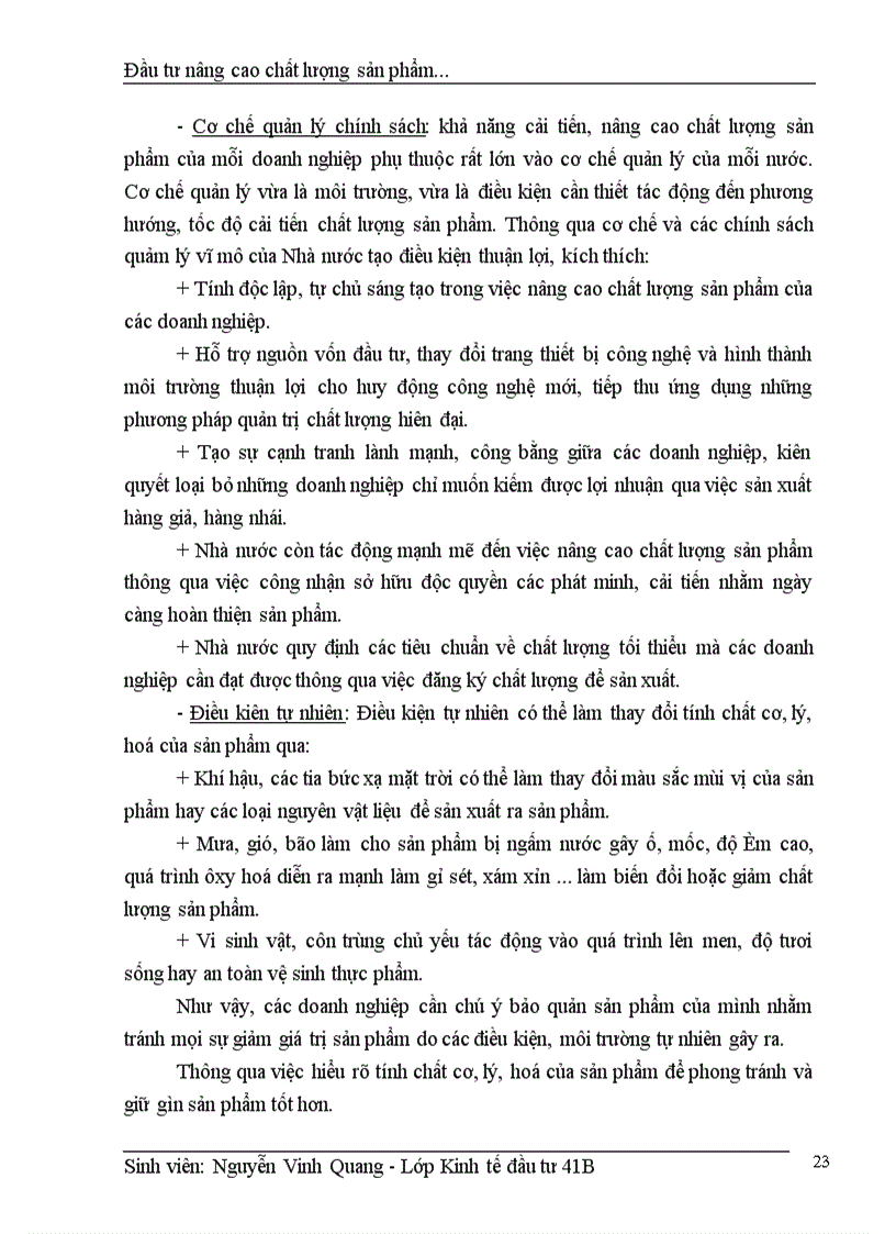 image for page Thực trạng đầu tư nâng cao chất lượng sản phẩm của Công Ty nhựa