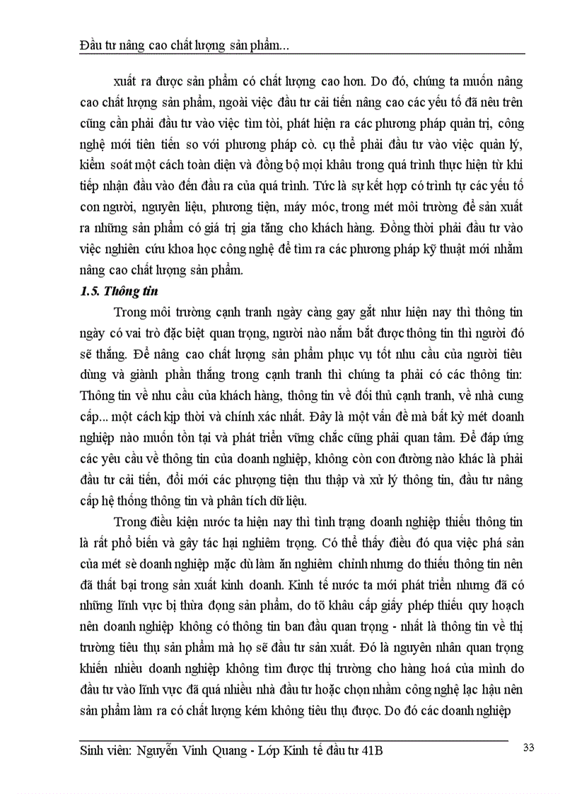 image for page Thực trạng đầu tư nâng cao chất lượng sản phẩm của Công Ty nhựa