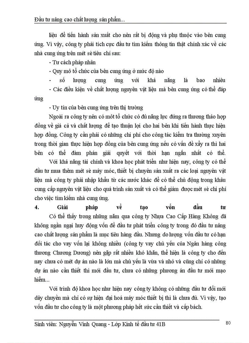 image for page Thực trạng đầu tư nâng cao chất lượng sản phẩm của Công Ty nhựa