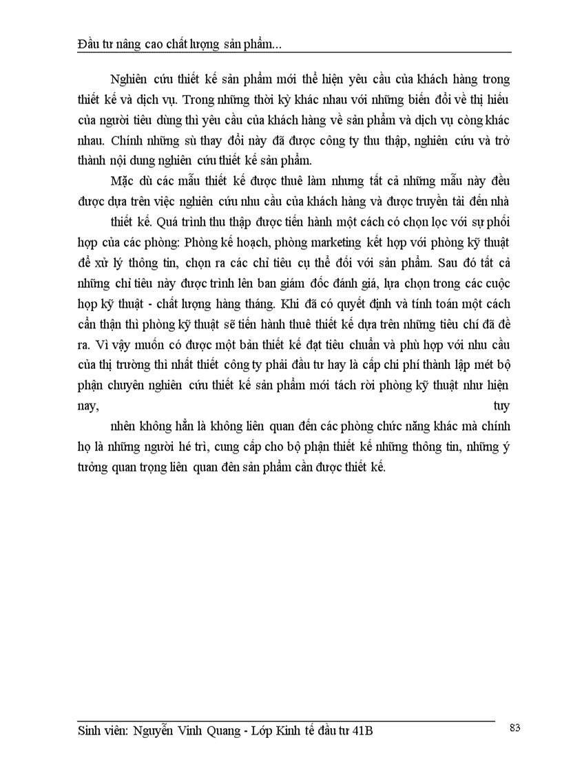 image for page Thực trạng đầu tư nâng cao chất lượng sản phẩm của Công Ty nhựa