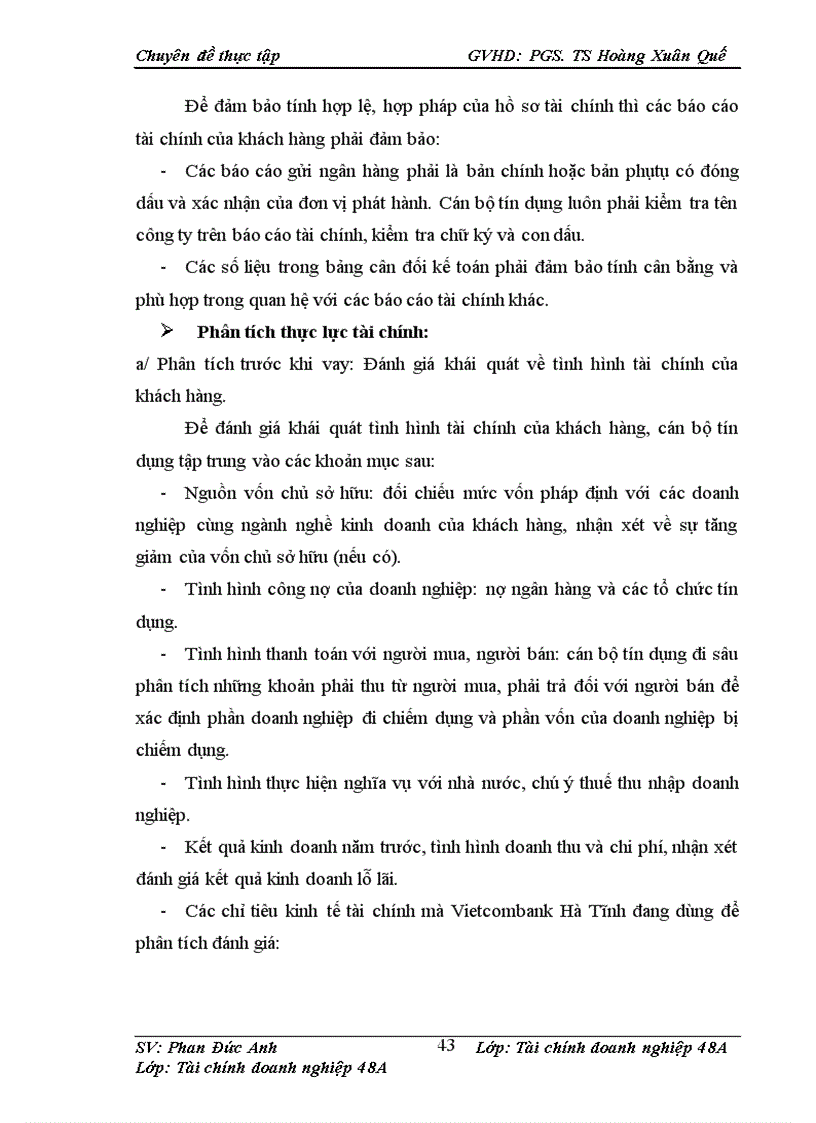 image for page Hoàn thiện phân tích tài chính doanh nghiệp trong hoạt động cho vay tại Ngân hàng TMCP Ngoại thương Việt Nam – Vietcombank chi nhánh Hà Tĩnh
