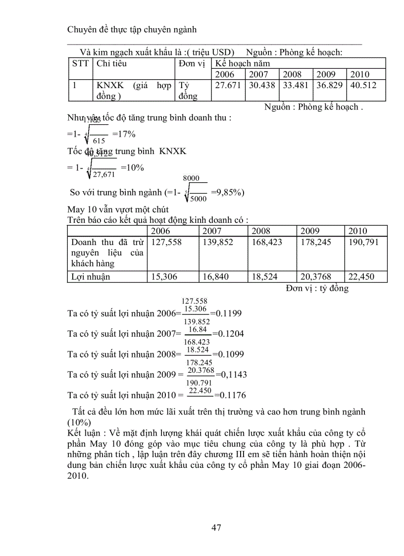 image for page Hoàn thiện chiến lược xuất khẩu của công ty cổ phần may 10 trong giai đoạn 2006 - 2010