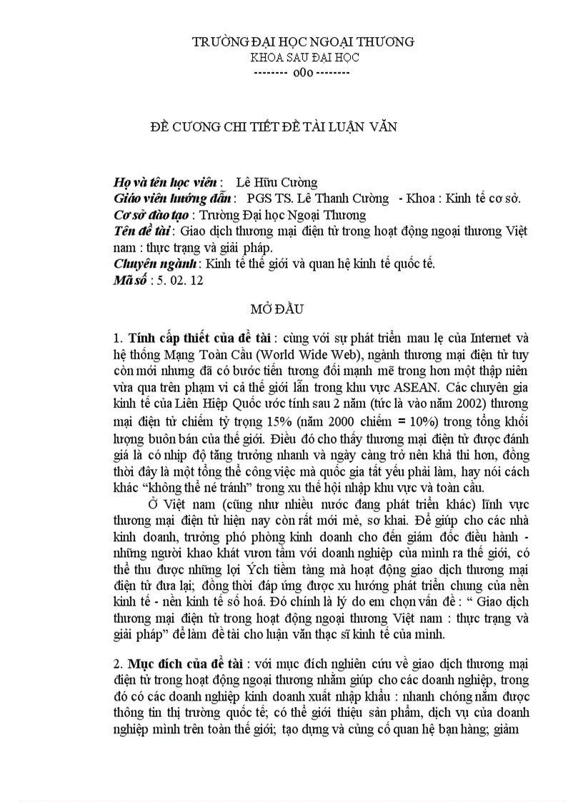 image for page Giao dịch thương mại điện tử trong hoạt động ngoại thương Việt nam : thực trạng và giải pháp.