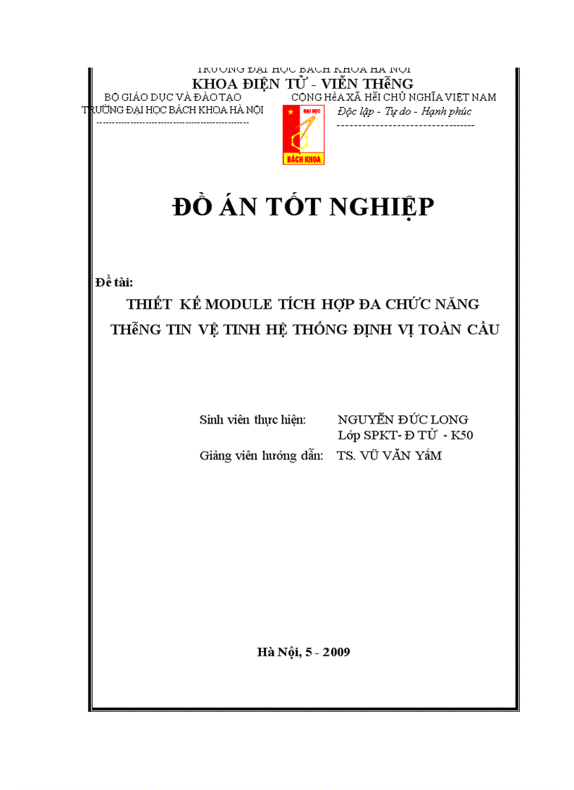 image for page Thiết kế module tích hợp đa chức năng thông tin vệ tinh hệ thống định vị toàn cầu