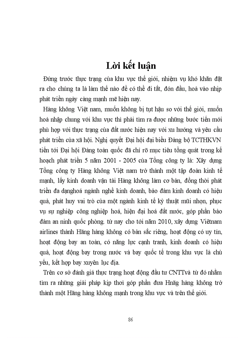 image for page Thực trạng và giải pháp nhằm đẩy mạnh hoạt động đầu tư cho công nghệ thông tin ở Tổng công ty Hàng không Việt nam