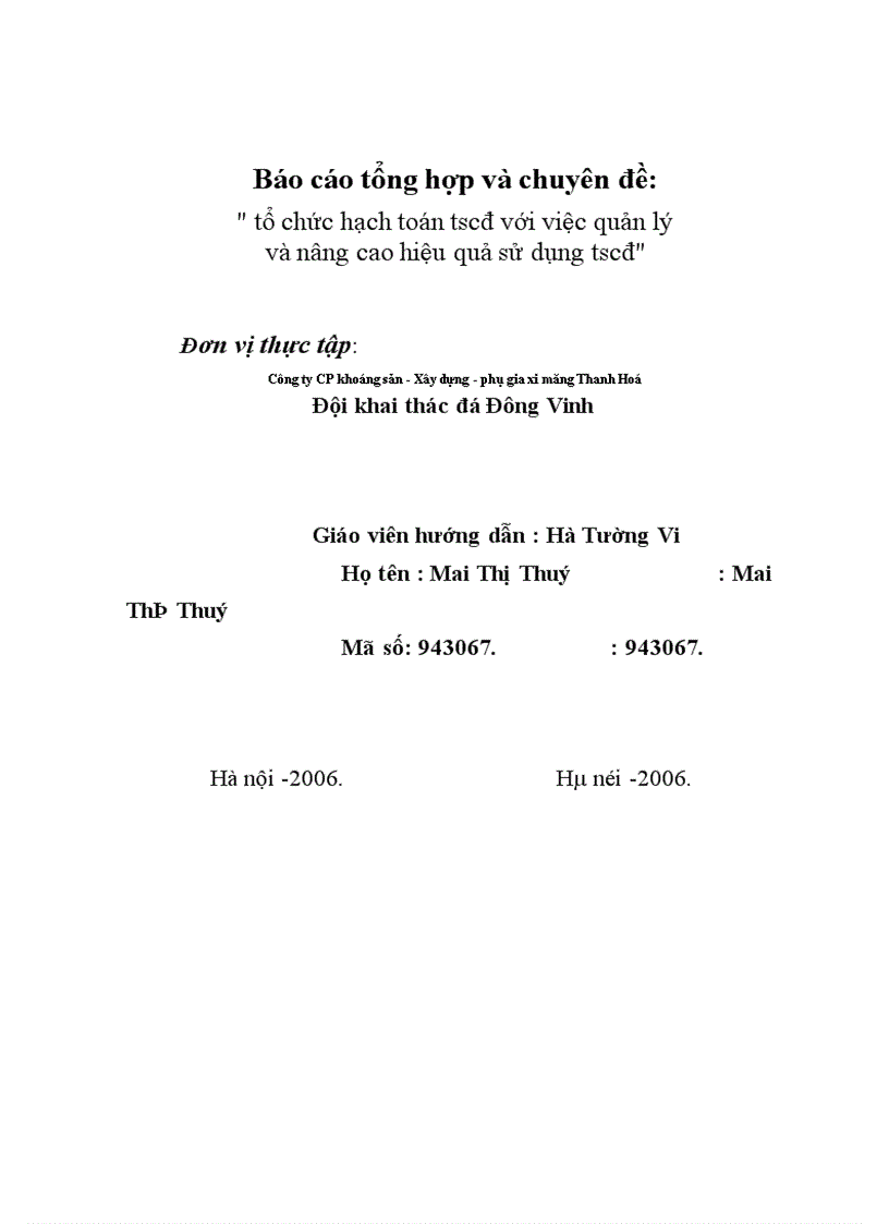 image for page Tổ chức hạch toán TSCĐ vói viêc quản lý và nâng cao hiệu quả sử dụng TSCĐ