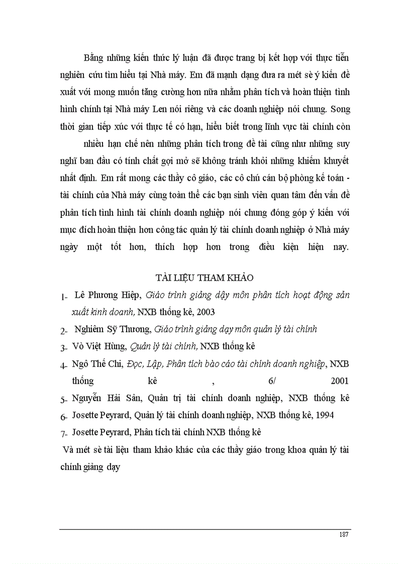 image for page Phân tích tài chính doanh nghiệp và các giải pháp trong công tác quản lý kinh doanh tại Nhà máy Len Hà Đông