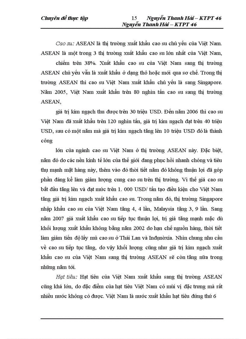 image for page Thực trạng và giải pháp đẩy mạnh xuất khẩu nông sản của công ty TNHH NN một thành viên XNK và đầu tư Hà Nội – UNIMEX HANOI sang thị trường ASEAN