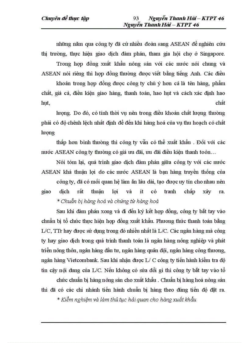 image for page Thực trạng và giải pháp đẩy mạnh xuất khẩu nông sản của công ty TNHH NN một thành viên XNK và đầu tư Hà Nội – UNIMEX HANOI sang thị trường ASEAN