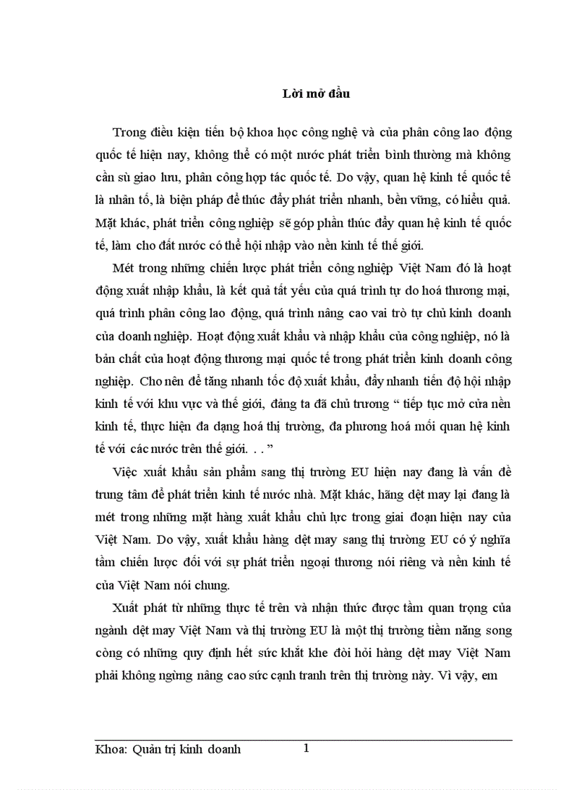 image for page Những thời cơ và thách thức khi xuất khẩu hàng may mặc sang thị trường EU của ngành dệt may Việt Nam