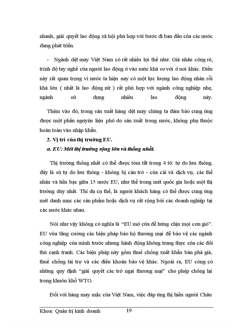 image for page Những thời cơ và thách thức khi xuất khẩu hàng may mặc sang thị trường EU của ngành dệt may Việt Nam