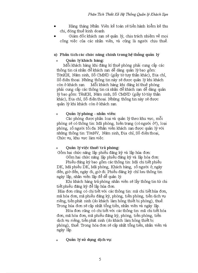 image for page Phân tích thiết kế hệ thống quản lí khách sạn