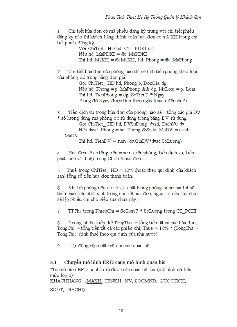 image for page Phân tích thiết kế hệ thống quản lí khách sạn