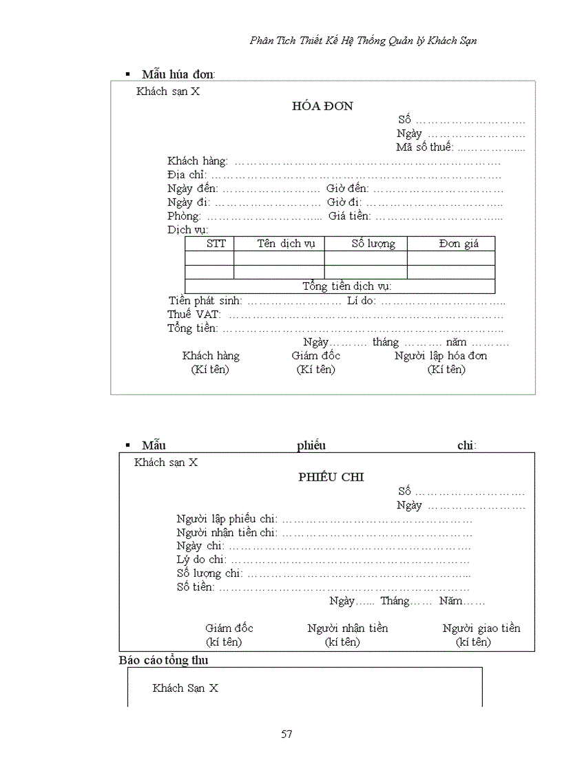 image for page Phân tích thiết kế hệ thống quản lí khách sạn